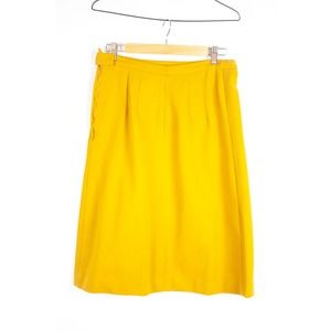 Mustard Yellow Vintage Polyester Skirt